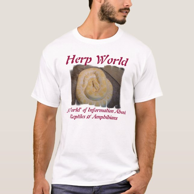Herp World Albino Python T-Shirt (Front)