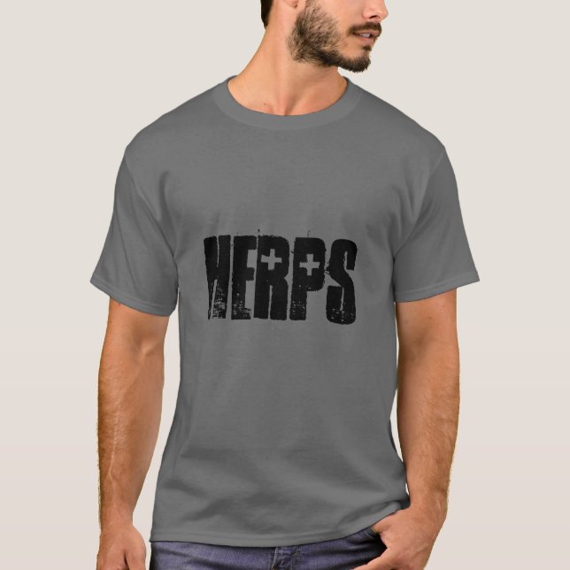 Herps text T-Shirt (Front)