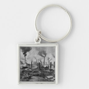 Herr Krupp's Factory in Essen, Germany Keychain