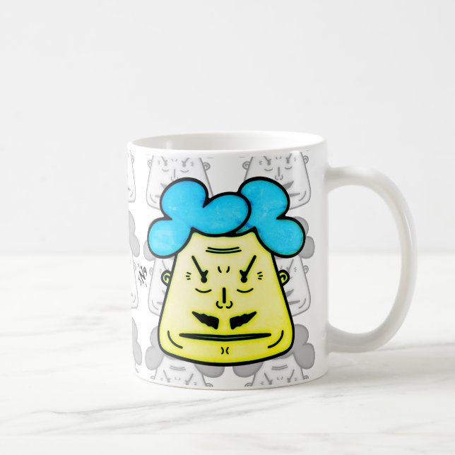 Herr Mustache cartoon face v2-1 Coffee Mug (Right)