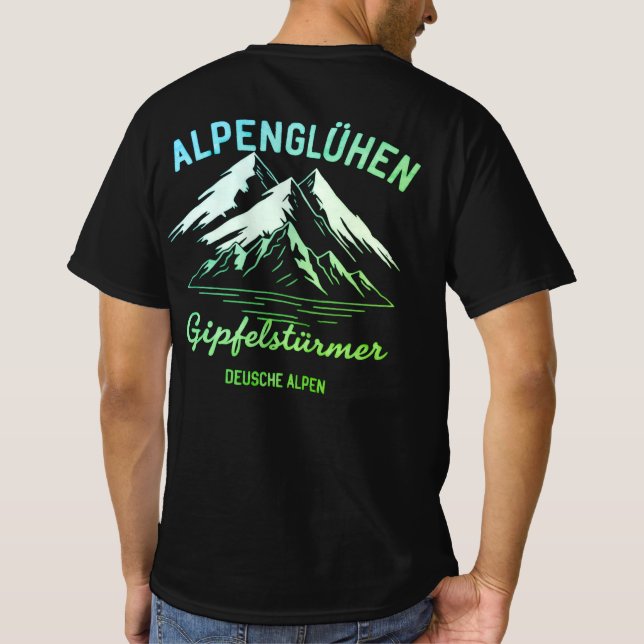 Herren T-Shirt Bergfreiheit Vintage Alpen-Design (Back)