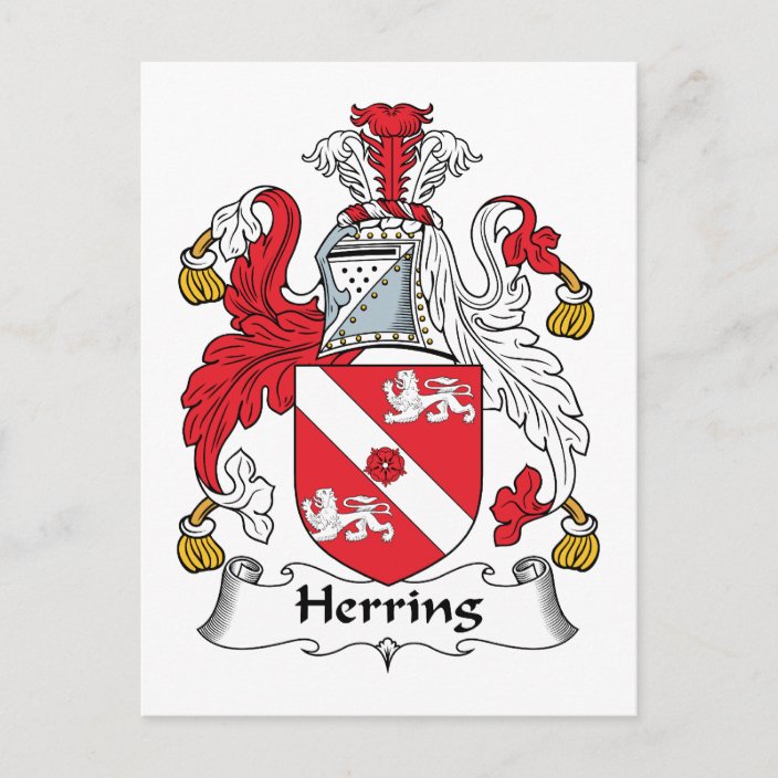 Herring Family Crest Postcard