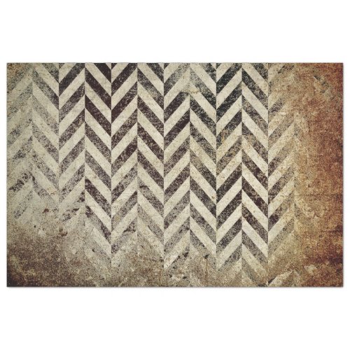 HERRINGBONE ANTIQUE GRUNGE TISSUE PAPER