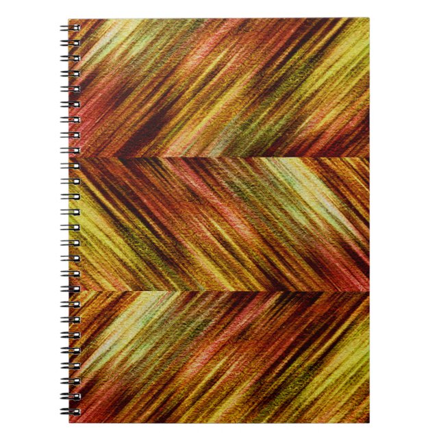 Herringbone Blended Rustic Autumn Colored Notebook (Front)