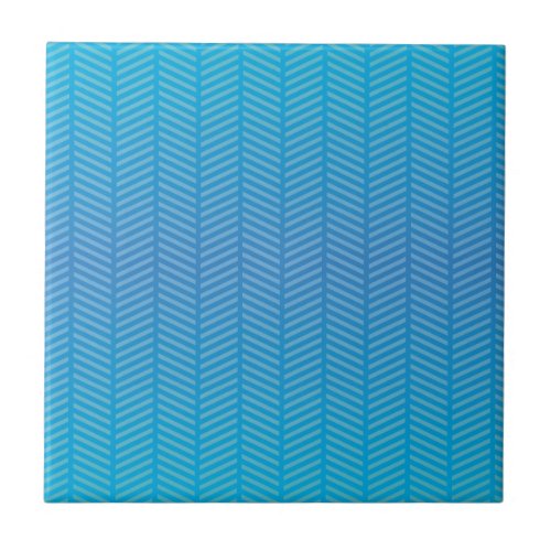 Herringbone Blue Aquamarine Tile