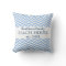Herringbone Blue White Beach House Custom Name