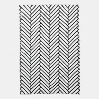 Herringbone Kitchen Towel | {Black & White}