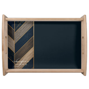 Herringbone L33 real estate gift Serving Tray