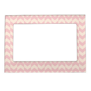 Herringbone Pattern Blush Pink Magnetic Frame