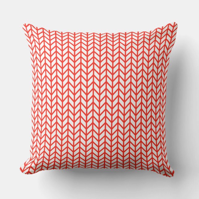 Herringbone pattern Design Throw Pillow (Front)