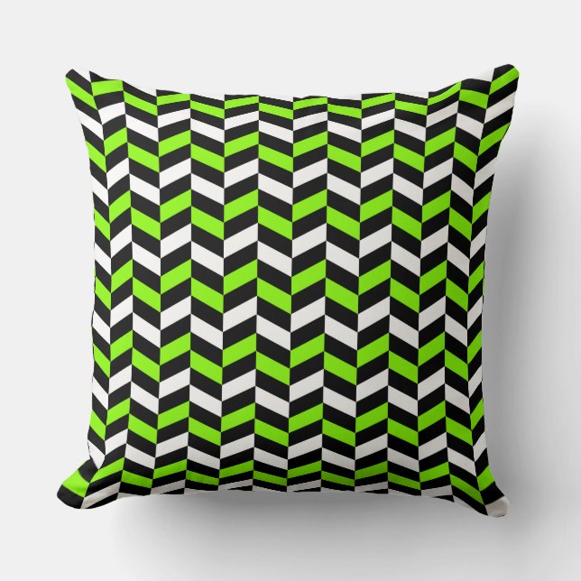 Herringbone pattern Design Throw Pillow (Front)