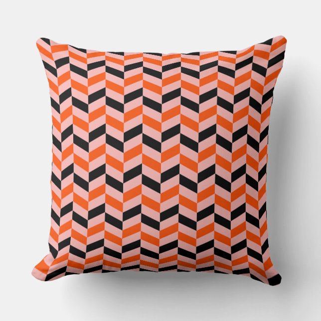Herringbone pattern Design Throw Pillow (Front)