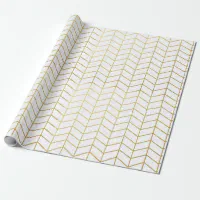 Black/Gold Metallic Foil Chevron/Dot/Geometric Wrapping Paper