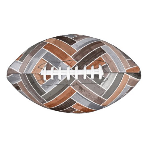 Herringbone Pattern in Earthen Rock Colors Football