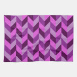 Herringbone pattern in purple kitchen towel