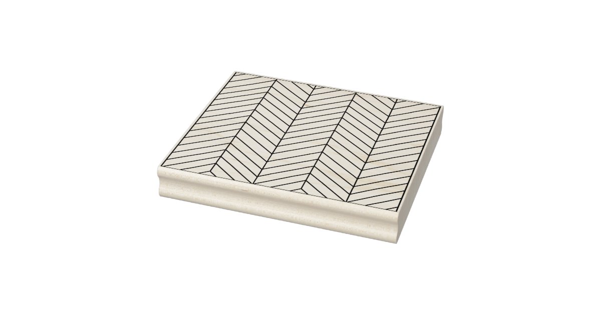 Herringbone Pattern Rubber Stamp Zazzle