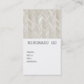Herringbone stripe business card (Back)