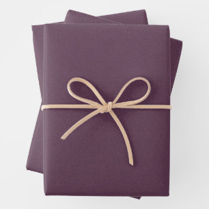 Herringbone tweed classic plum purple holiday wrapping paper sheets
