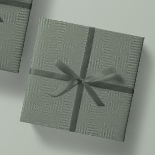 Herringbone tweed classic sage green holiday wrapping paper