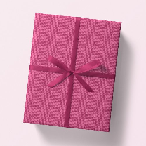 Herringbone tweed fun merry bright pink holiday wrapping paper