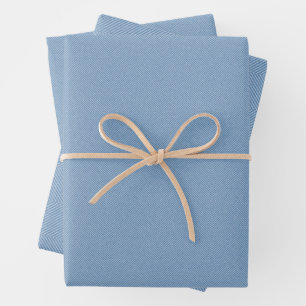 Herringbone tweed simple classic light blue wrapping paper sheets