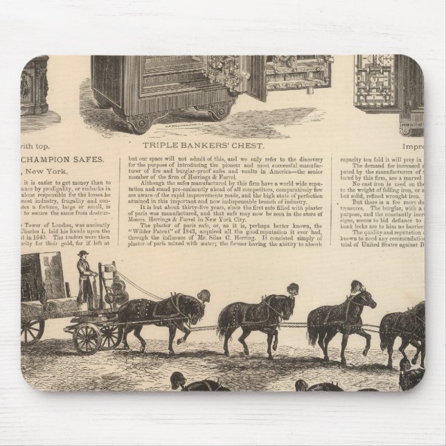 Herring's Patent Champion Safes Mouse Pad (Front)