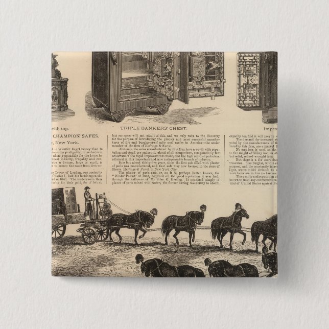 Herring's Patent Champion Safes Pinback Button (Front)