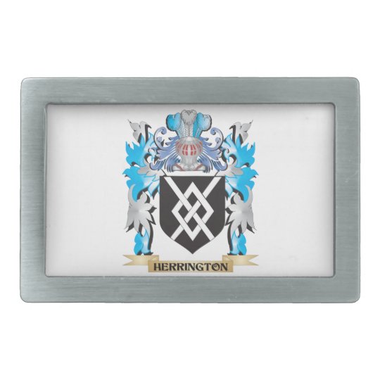 Herrington Coat of Arms Family Crest Belt Buckle