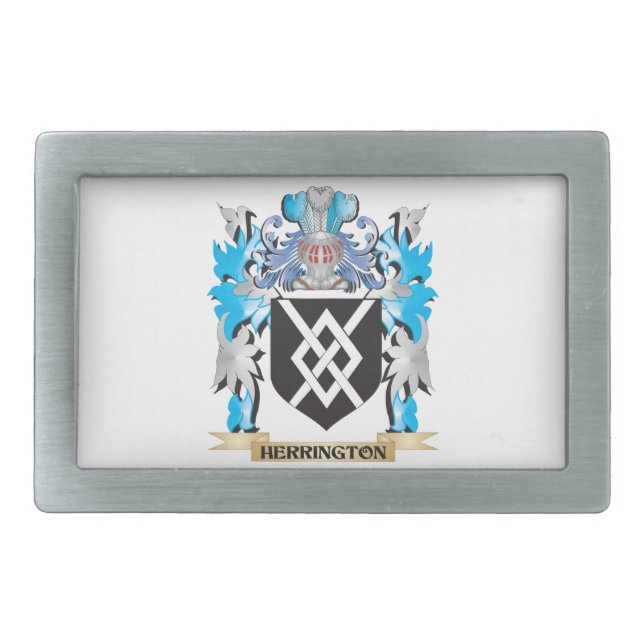 Herrington Coat of Arms - Family Crest Belt Buckle (Front)