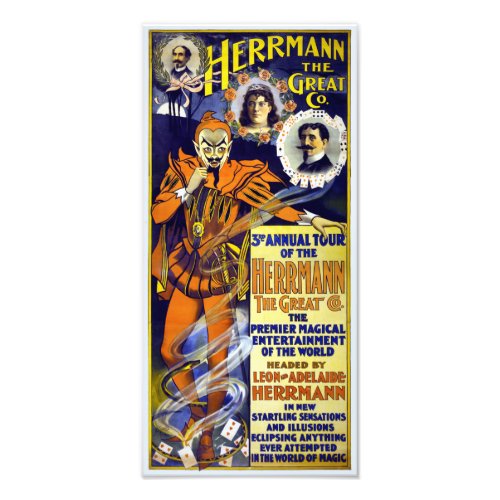 Herrmann the Great 1898 Vintage Poster Restored