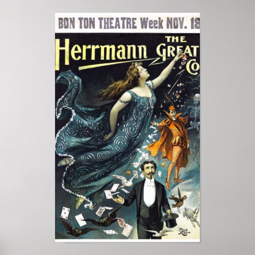 Herrmann The Great Restored Vintage Travel Poster