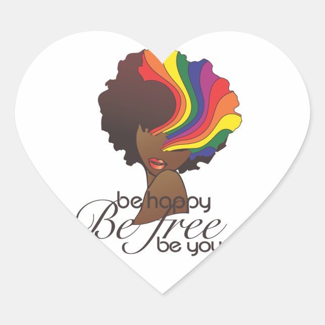 Hers and Hers Be Happy Stickers (Front)