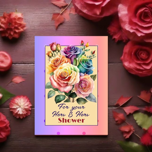 Hers and Hers Lesbian Shower Note Card (Creator Uploaded)