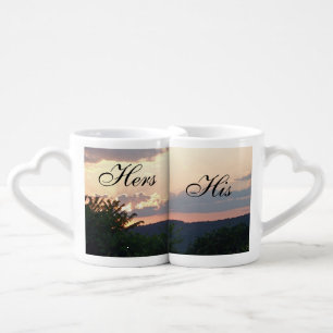 Hers and His Sunset Coffee Mug Set