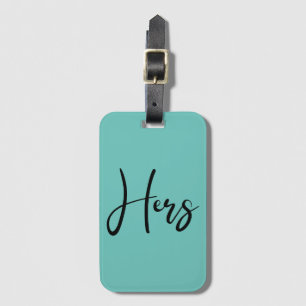 Hers for her luggage tag