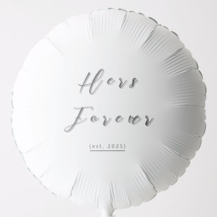 Hers Forever Custom Helium Balloon for Wedding