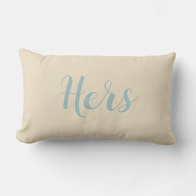 Hers Throw Pillow (Front)