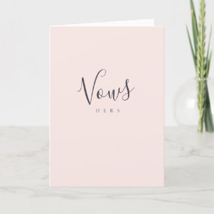 Hers Vows Wedding Anniversary  Program