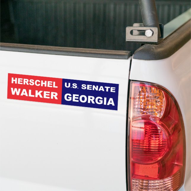 Herschel Walker US Senate Georgia 2022 Bumper Sticker (On Truck)