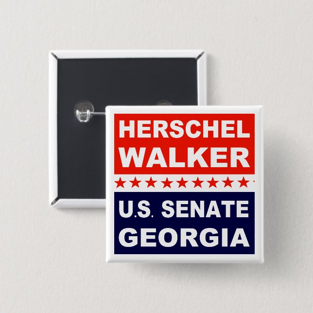 Herschel Walker US Senate Georgia 2022 Button (Front & Back)