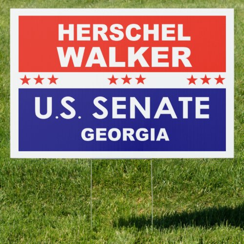 Herschel Walker US Senate Georgia 2022 Sign