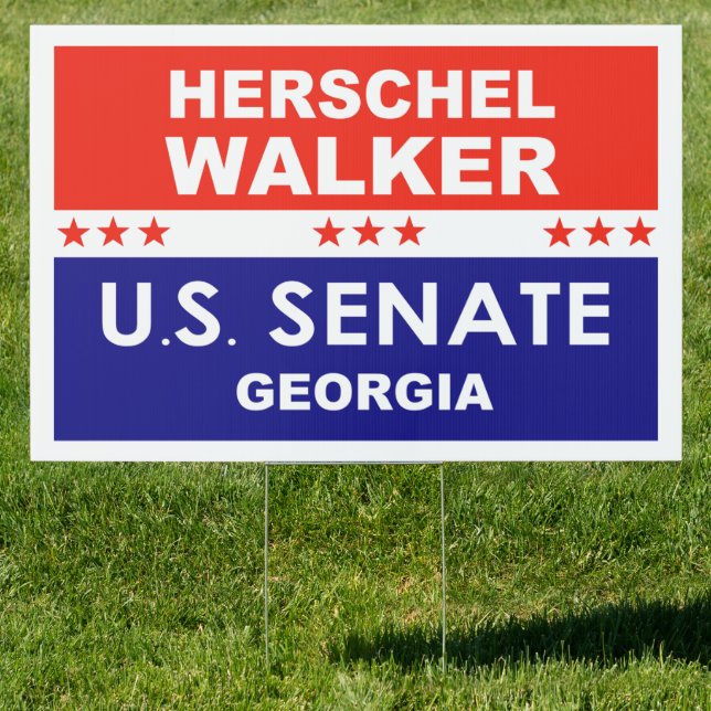 Herschel Walker US Senate Georgia 2022 Sign (Insitu)