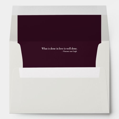 Hershey Chocolate  Alabaster  Minimalist Quote Envelope