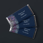 Hershey Chocolate Favor Bars<br><div class="desc">Hershey Bar Chocolate Favors
Beautiful,  Stylish Lavender and Dark Blue Wedding Invitations.
A Dark Indigo Blue Background with Lavender and Lace Style accents to create beautiful gifts.
Personalise this Wedding Favor to make a special gift for your guests.</div>