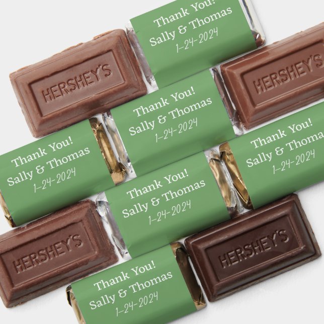 Hershey chocolate personalized favors green (Assorted)