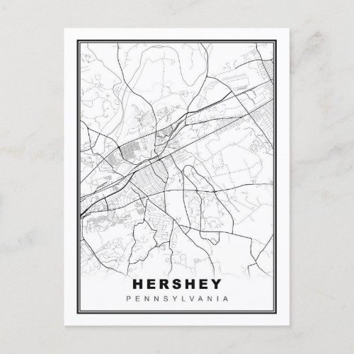 Hershey Map Postcard