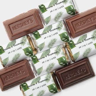 Hershey Mini Bar Favors Tropical Palm Wedding 