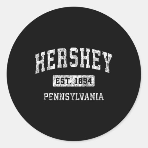 Hershey Pennsylvania Pa Established Sports Classic Round Sticker