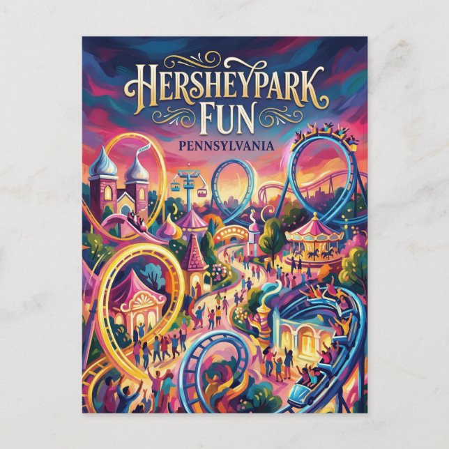 Hersheypark Pennsylvania Postcard (Front)