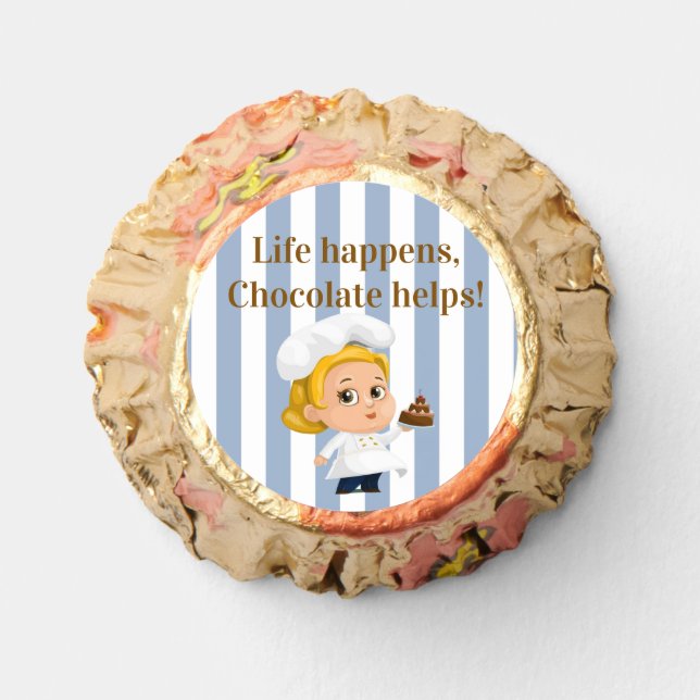 Hershey's Candy Favors Blue & White Stripe (Front)